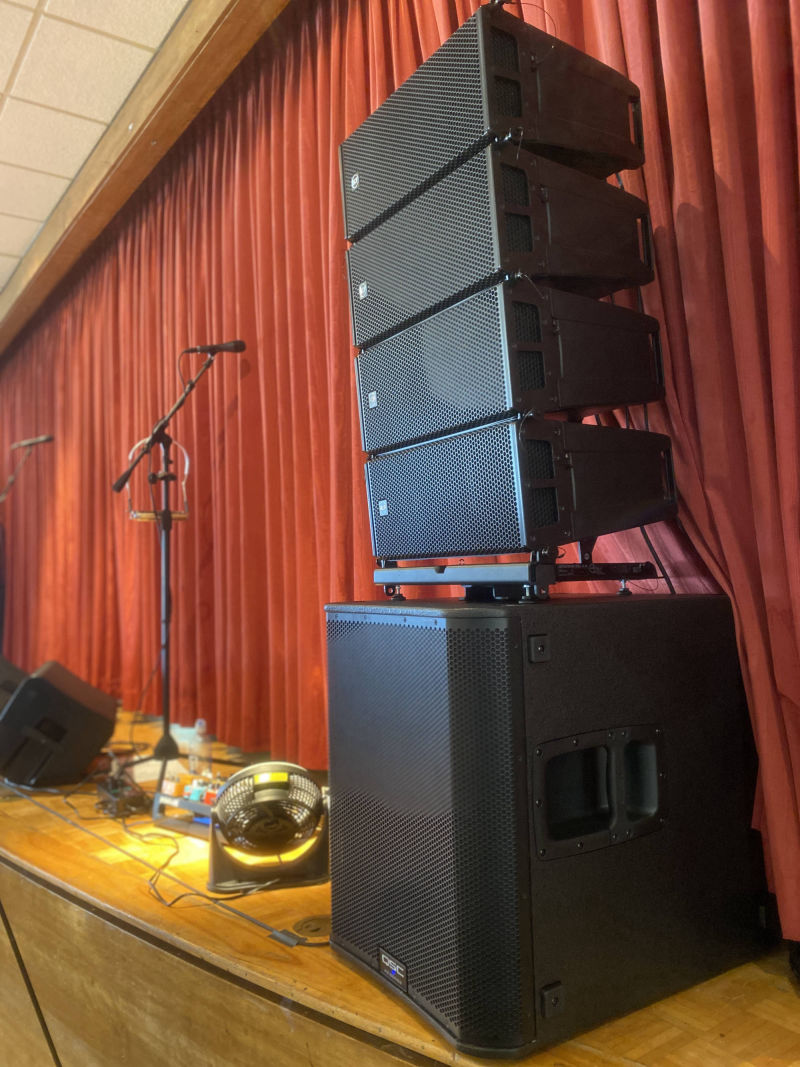 RCF HDL6 line array for fundraiser concert